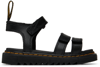 DR. MARTENS' KIDS BLACK KLAIRE BIG KIDS SANDALS