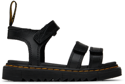 Dr. Martens' Klaire Chunky-strap Leather Sandals 6-10 Years In Black