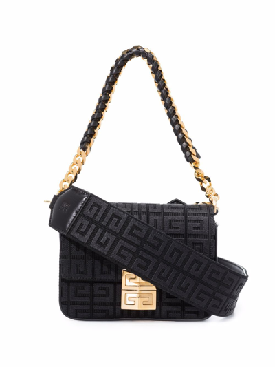 Givenchy 4g Jacquard Crossbody Bag In Black