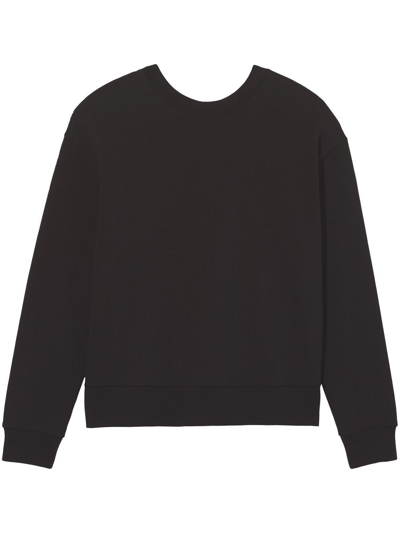 Proenza Schouler White Label Long Sleeve Sweatshirt In Black