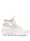 Moncler High-top Sneakers Light Runner Fabric Mix In White