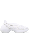 Givenchy White Fabric Tk-360 Slip On Sneakers In White