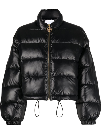 Patou Short Puffer Jacket In Nero