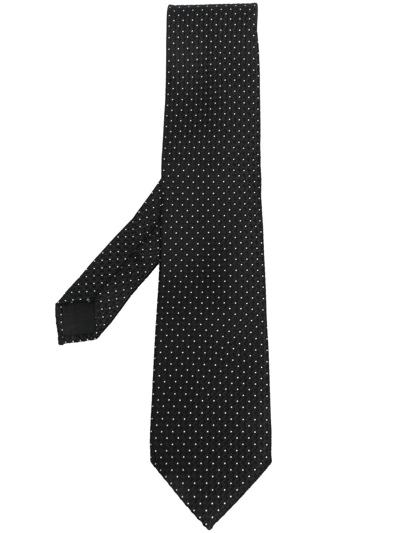 Tom Ford Silk Jacquard Tie In Black