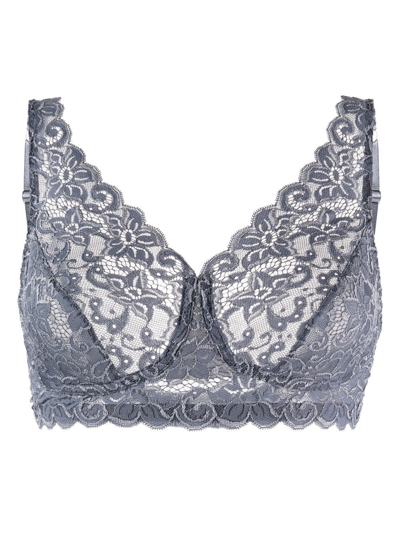 Hanro Luxury Moments Soft Cup Lace Bra In Pigeon