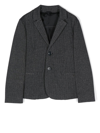 Emporio Armani Chevron-pattern Blazer In Blue