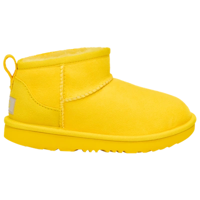 Ugg Kids' Girls  Classic Ultra Mini In Canary/yellow