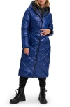 Noize Amiyah Belted Diamond Quilt Longline Jacket In Nocolor