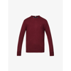 Tommy Hilfiger Pima Logo-embroidered Cotton-cashmere Blend Jumper In Deep Rouge