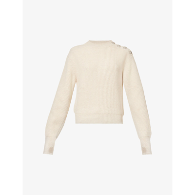 Rag & Bone Nancy Ribbed Knitted Jumper In Oatmeal