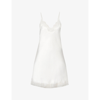 Sainted Sisters Scarlett Lace-trimmed Silk Nightdress In Ivory