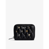 Zadig & Voltaire Lucky Charm-embellished Mini Leather Purse In Black