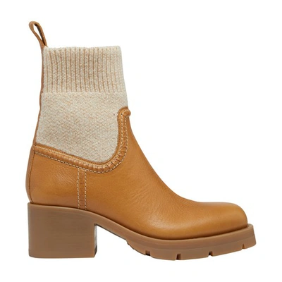 Chloé Neva Ankle Boots In Quiet Brown