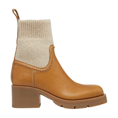 Chloé Neva Ankle Boots In 219 Quiet Brown