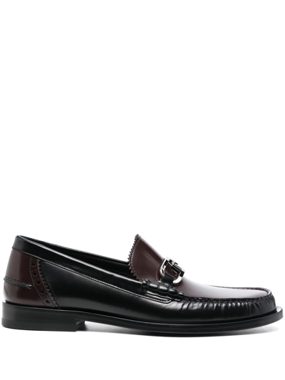 Fendi Loafer Mit Logo-schild In Black