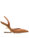 Fendi First Slingback In Caramello