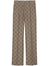 Gucci Maxi Horsebit-motif Tailored Trousers In Neutrals