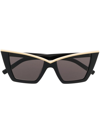 Saint Laurent Cat-eye Frame Sunglasses In Black