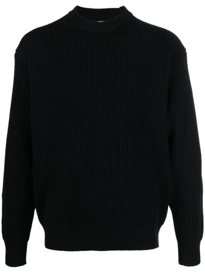 Auralee Ribbed-knit Wool Jumper In 褐色