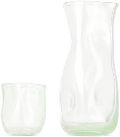 Nathalie Schreckenberg Green Onda Carafe & Glass Set