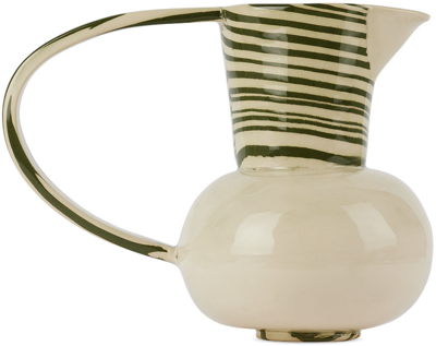 Henry Holland Studio Ssense Exclusive Green & White Stripe Water Jug In Green/white