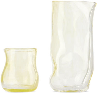 Nathalie Schreckenberg Yellow Onda Carafe & Glass Set