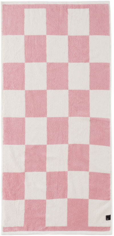 Hay Pink & White Check Hand Towel