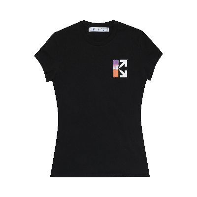 Pre-owned Off-white Gradient Carryover Fitted Tee 'black/multicolor'