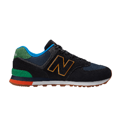 Pre-owned New Balance 574 'black Varsity Green'