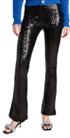 Commando Sequin Flare High-rise Leggings In Black