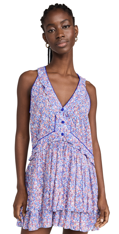 poupette st barth mae mini dress Poupette St Barth Mae Mini Dress In Light Blue Paquerette