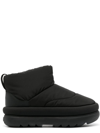 UGG BLACK PADDED LOW BOOTS WITH LOGO LINING
