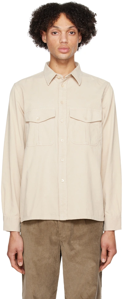 Ps By Paul Smith Beige Cargo Pocket Shirt In 60 Browns