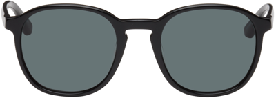 Dries Van Noten Black Linda Farrow Edition 145 C6 Sunglasses In Black/ Brushed Silve