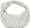 Bottega Veneta White Mini Jodie Bag In White/gold