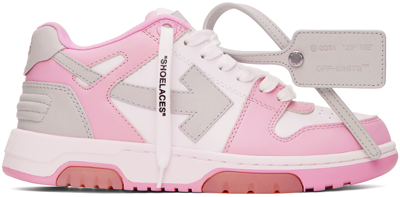 Off-white White & Pink Out Of Office Sneakers
