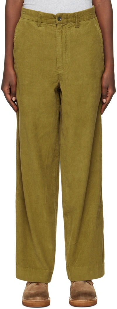 Bode Khaki Standard Trousers In Olive
