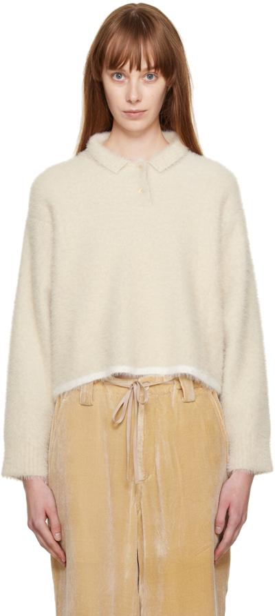 Jacquemus Le Polo Neve Textured Jumper In 110 Off-white