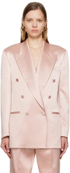 Gucci Giacca In Duchesse Di Seta In 5770 Fancy Rose/mix