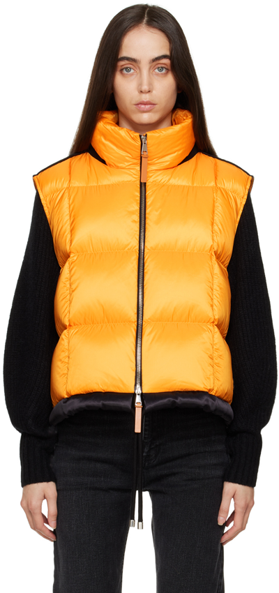 Moncler Genius 2 Moncler 1952 Kart Colorblock Puffer Vest In Yellow