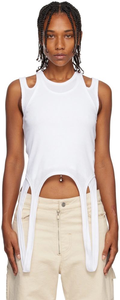 Dion Lee Double-loop Detail Tank Top In Neutrals