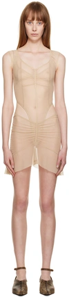 Knwls Beige Celest Minidress In Beige