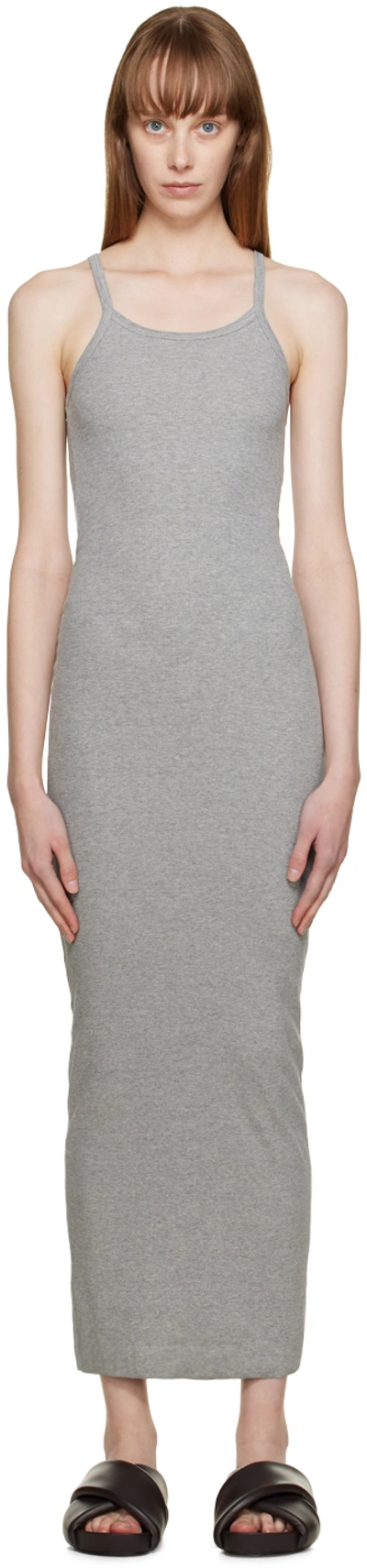 Éterne Gray Tank Maxi Dress In Grey