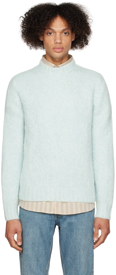 Apc Lucci Brushed Alpaca-blend Sweater In Light Blue