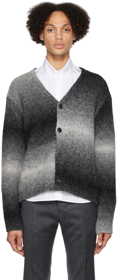 Paul Smith Gradient Alpaca-blend Cardigan In Gray