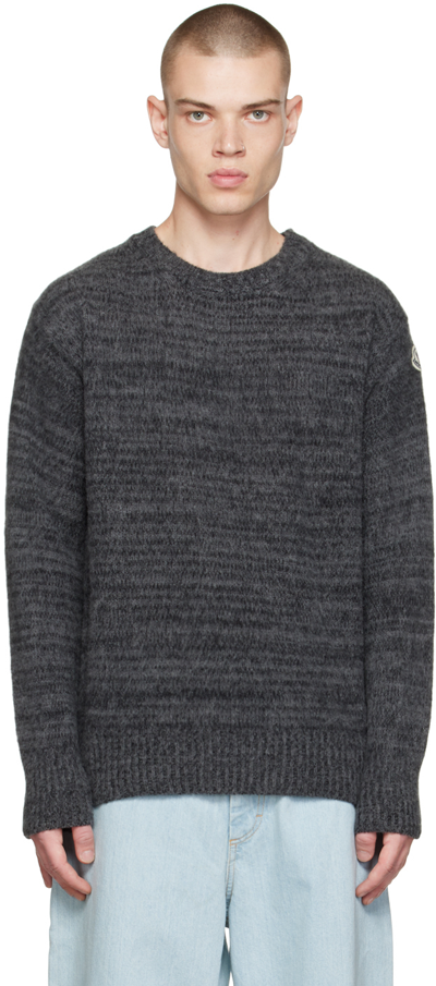 Moncler Gray Girocollo Sweater In 990 Grey