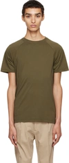Aspesi Side Logo-patch Detail T-shirt In Green