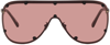 Tom Ford Kyler Pilot Mask Metal Sunglasses In 02s Matte Black/red