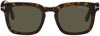 Tom Ford Men's Dax Square Tortoiseshell Sunglasses In 52n Dk Hava