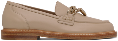 Chloé Beige Ninna Loafers In 28s Light Taupe